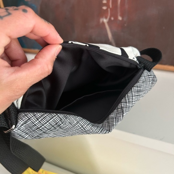 Y2K Owl Pattern Crossbody Bag - Black and White 10.5"x8.5" - Picture 12 of 16